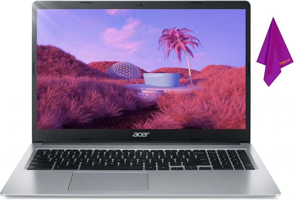Acer Tela sensível ao toque Chromebook | Tela IPS FHD de 15,6 polegadas Bisel estreita| Intel Celeron N4020 | Sem fio AC | Teclado numérico | Webcam | USB Tipo-C | Bateria com 13 horas de vida útil| Mousepad