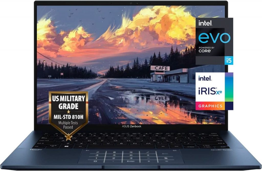 Notebook ASUS Zenbook 14″ 2.8K (2880 x 1800) OLED 90Hz, processador Core i5-1240P de 12ª geração (Beats i7-1185G7), teclado retroiluminado, leitor de impressões digitais, Harman Kardon, Win 11 (8GB RAM | SSD PCIe de 1 TB)