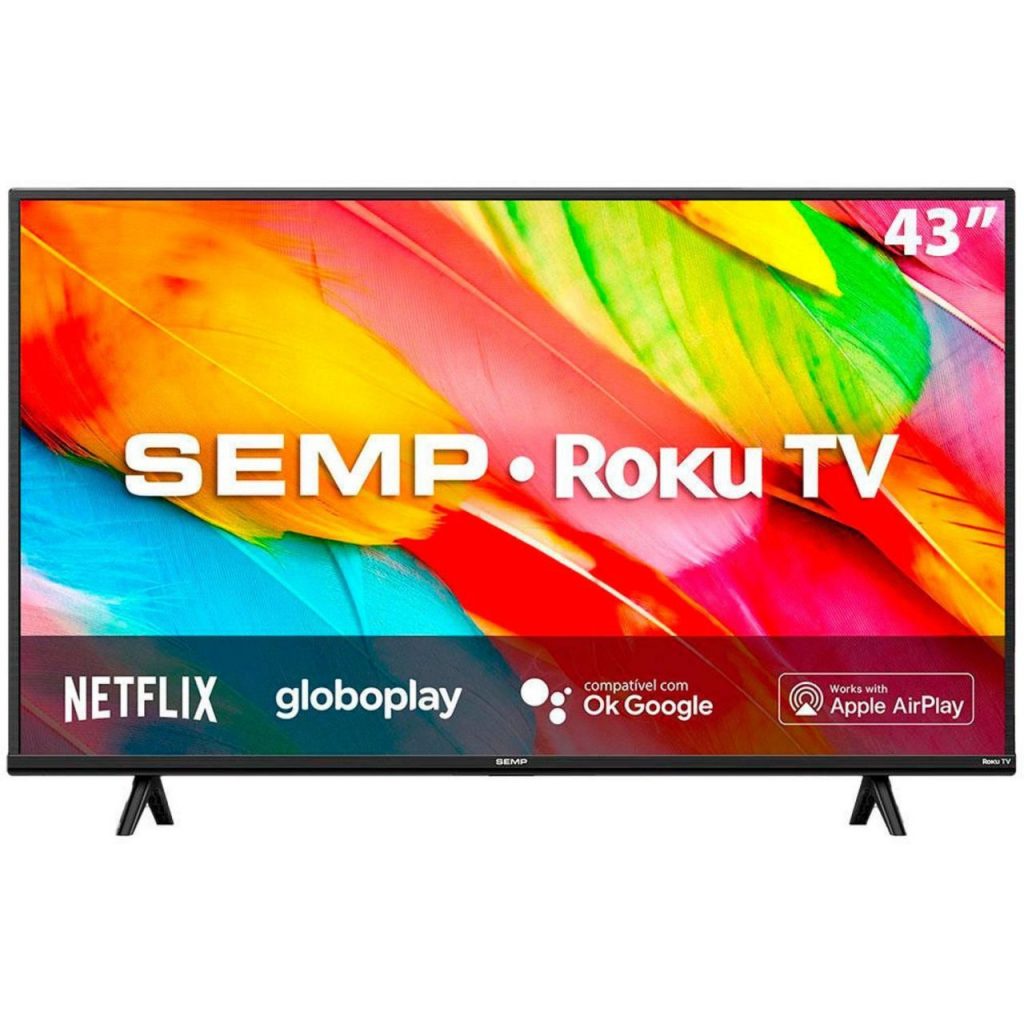 Smart TV LED 43 Polegadas Resolução Full HD com 3 Entradas HDMI e 1 Entrada USB