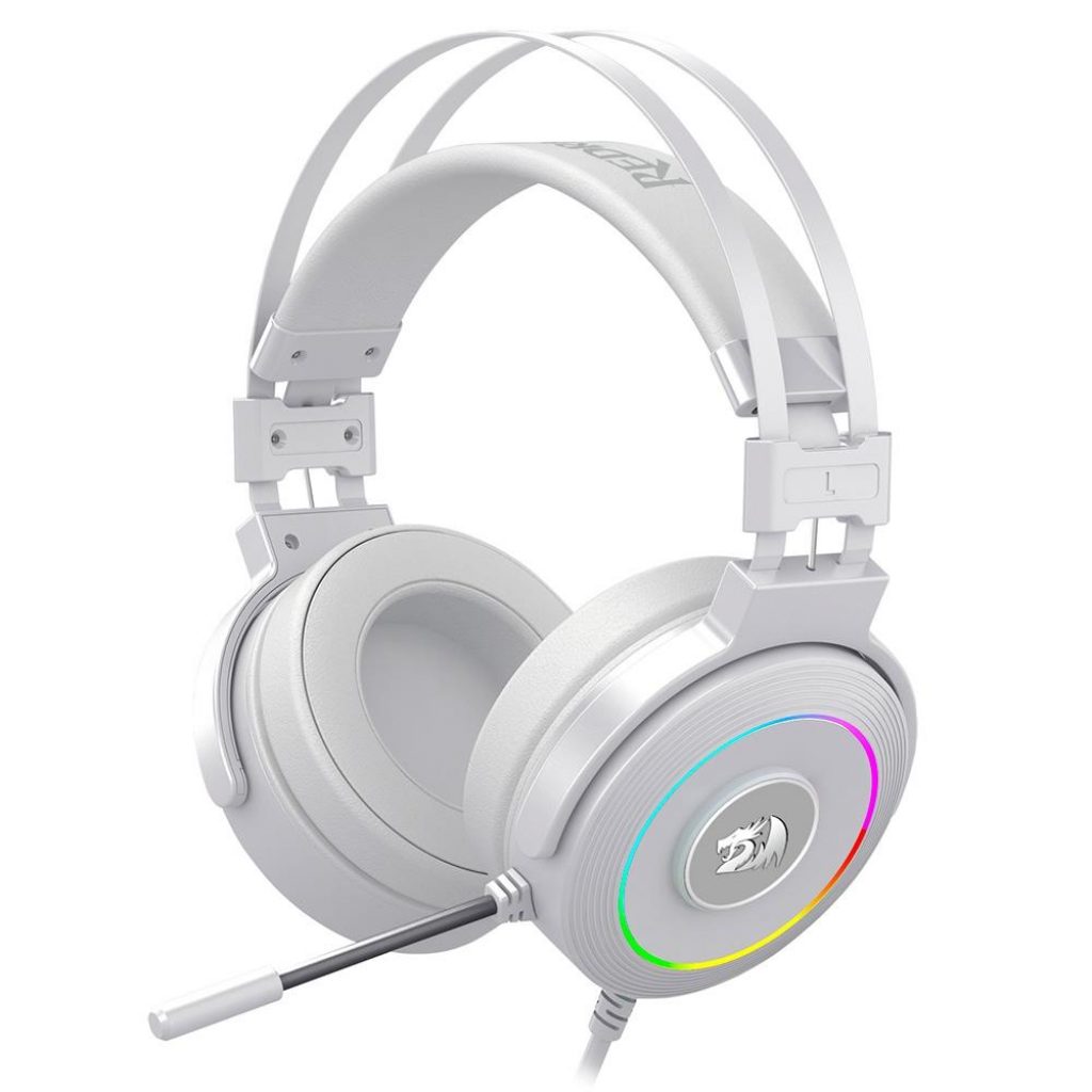 Headset Gamer Redragon Lamia 2, RGB, 7.1 Som Surrond, Drivers 40mm, Branco – H320W-RGB