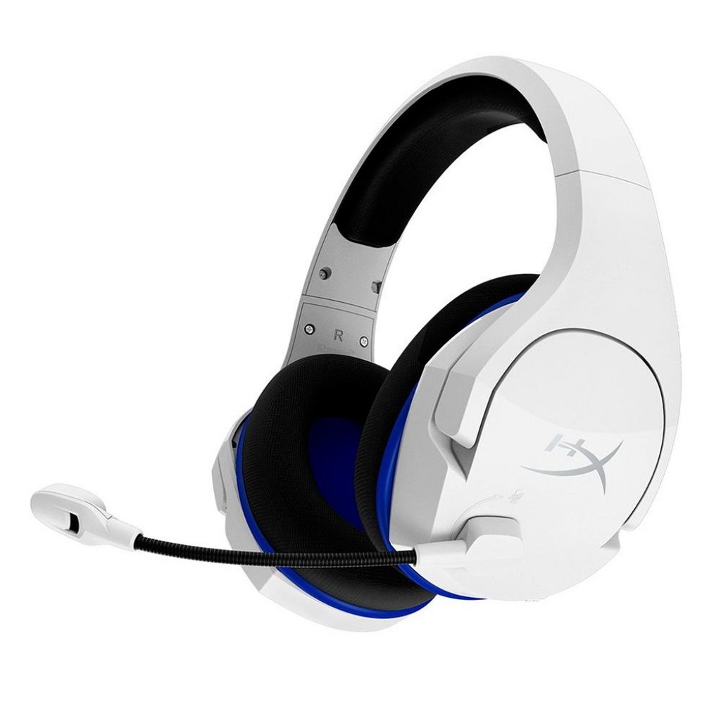 Headset Sem Fio Gamer HyperX Cloud Stinger Core, Drivers 40mm, PS5 PS4 e PC, Branco e Azul – HHSS1C-KB-WT/G
