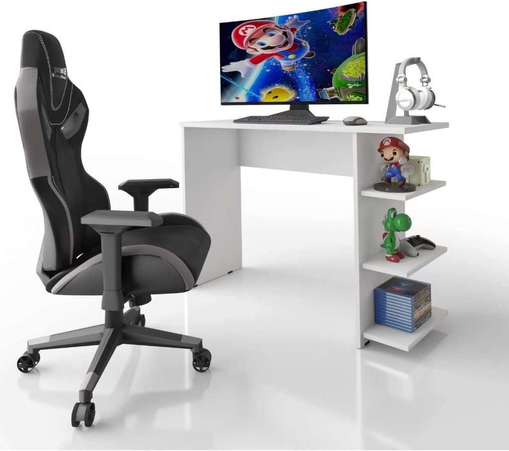 Escrivaninha Mesa Computador Gamer – Cores (Branco)