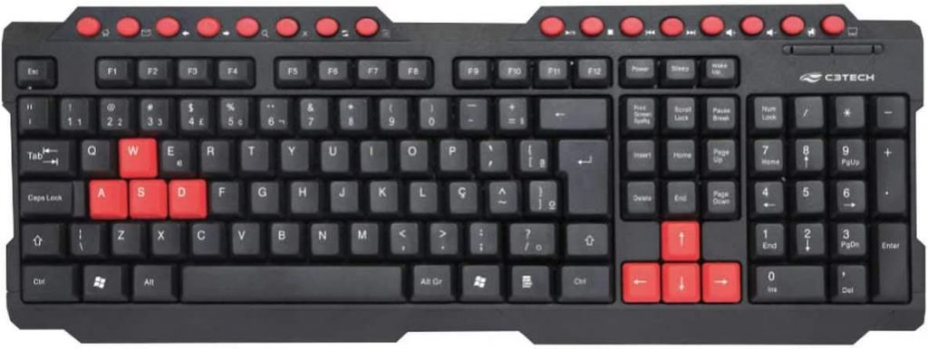 Teclado USB Game KG-10BK, C3TECH