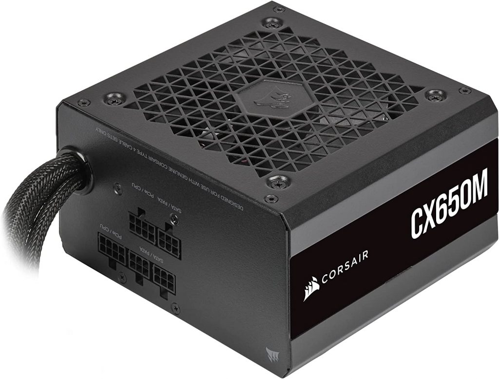 Fonte Corsair CX650M – 650W, 80 Plus Bronze, Semi-modular, Preto – CP-9020221-NA