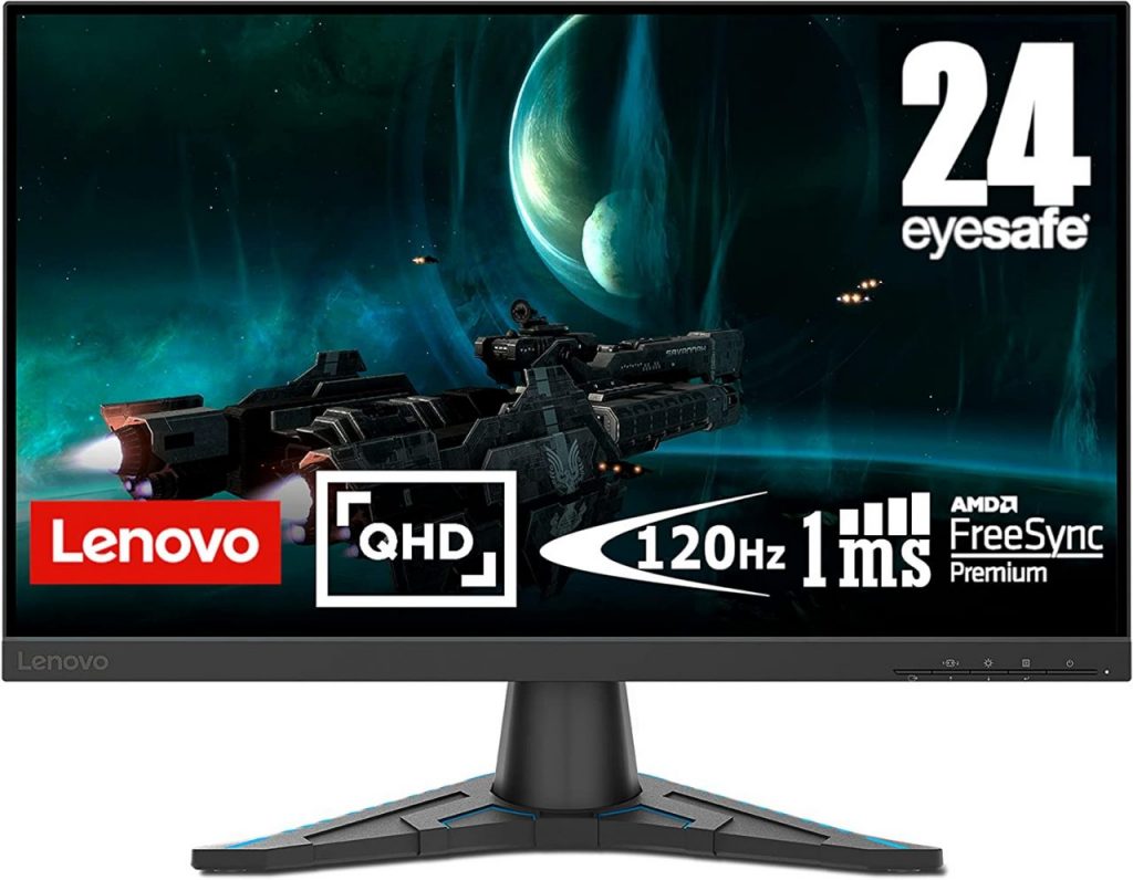 Monitor Lenovo G24qe-20 23.8 WVA QHD 2560X1440 FLA 100Hz com AMD FreeSync 66E0GCR1US