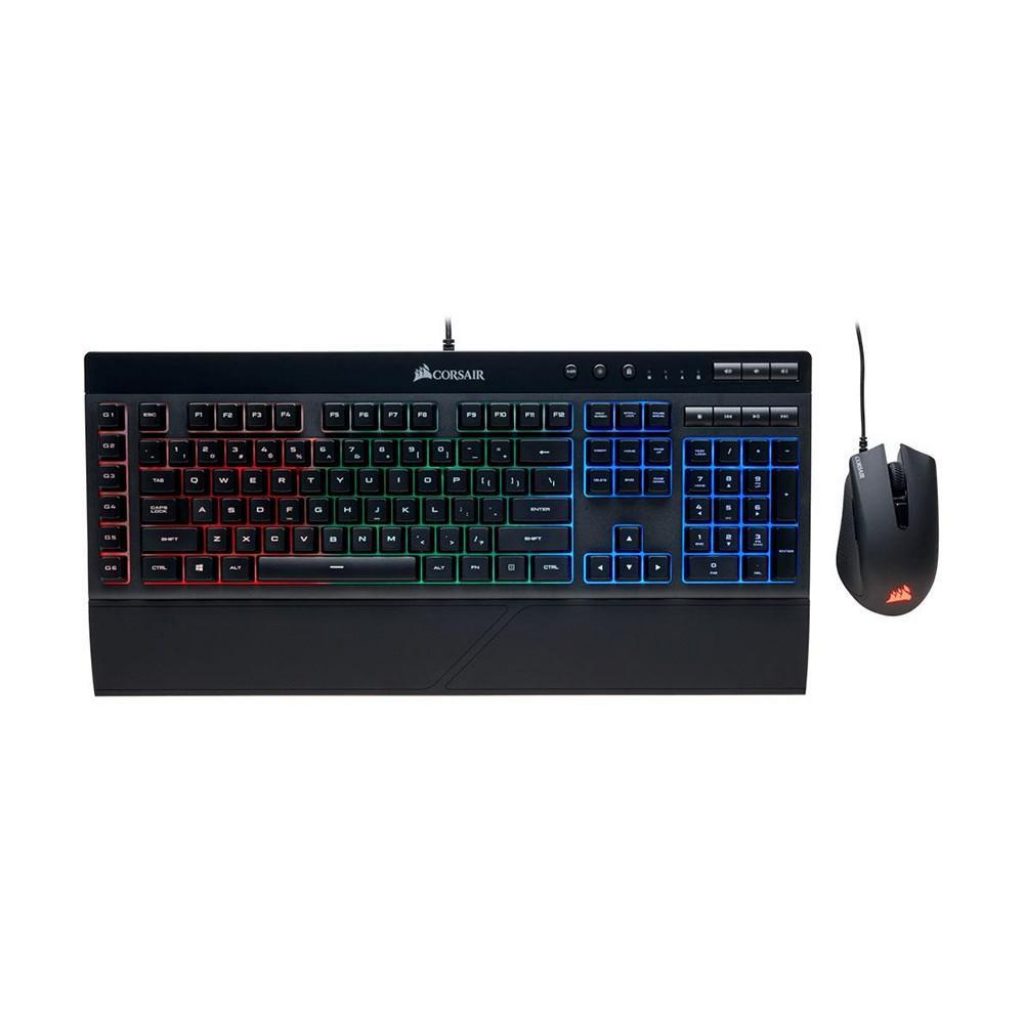 Kit Gamer Corsair Teclado K55 rgb Pro, Macros, Preto + Mouse Harpoon rgb Pro, 6.000 dpi, Preto – CH-9226865-NA
