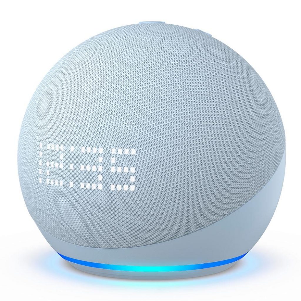 Echo Dot 5ª geração Amazon, com Alexa, com Relógio, Smart Speaker, Display, Azul – B09B8XXWKT