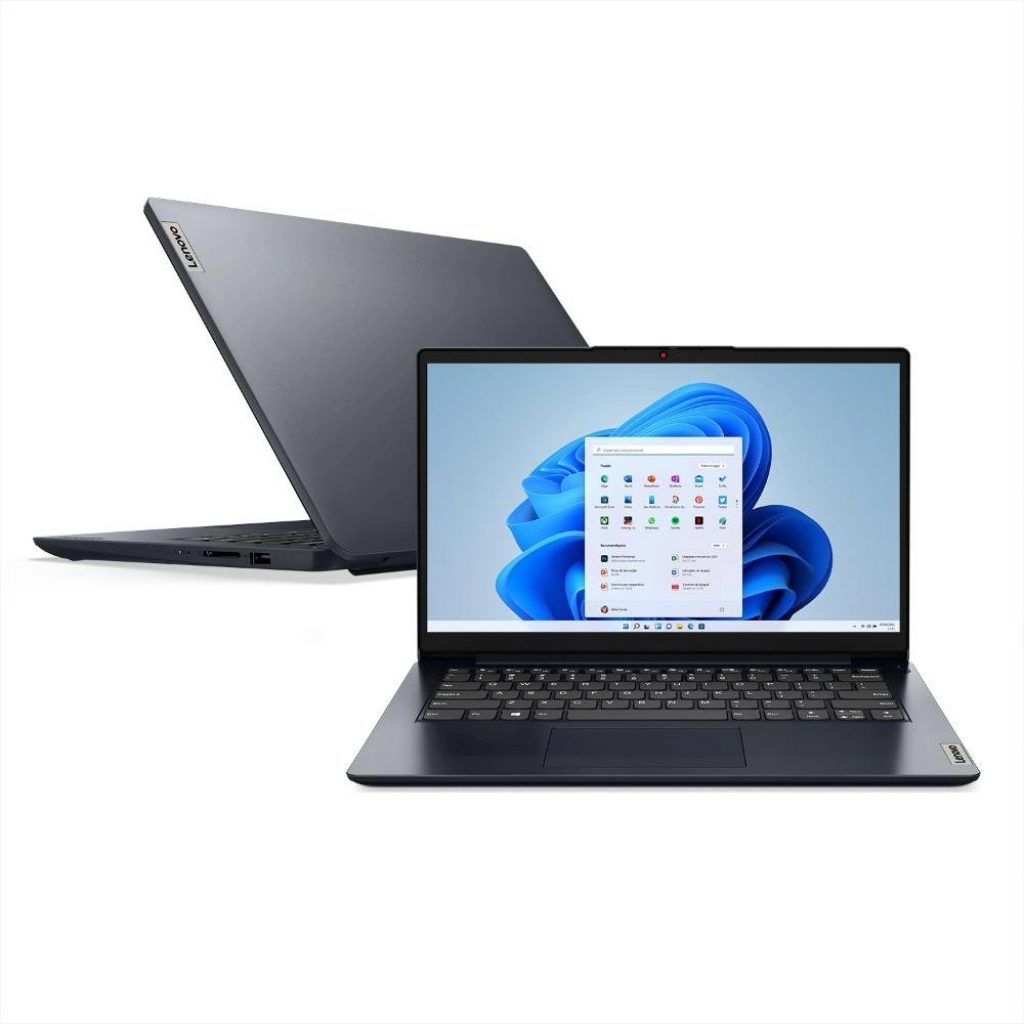 Notebook Lenovo IdeaPad 1i i5-1235U 8GB 512GB ssd Intel Iris Xe Windows 11 14 83AF0001BR Abyss Blue