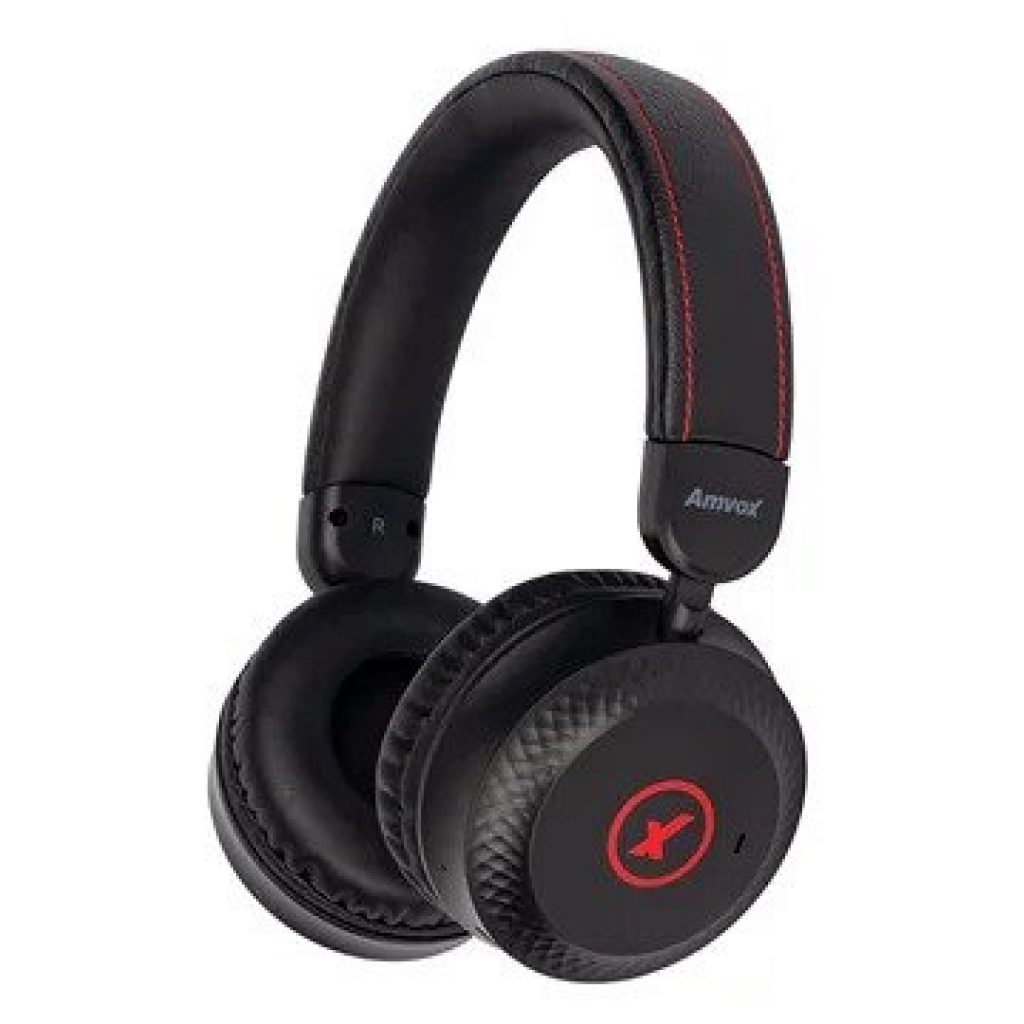 Fone de Ouvido Bluetooth Amvox AHP 1209, Bateria de Até 12 Horas, Preto