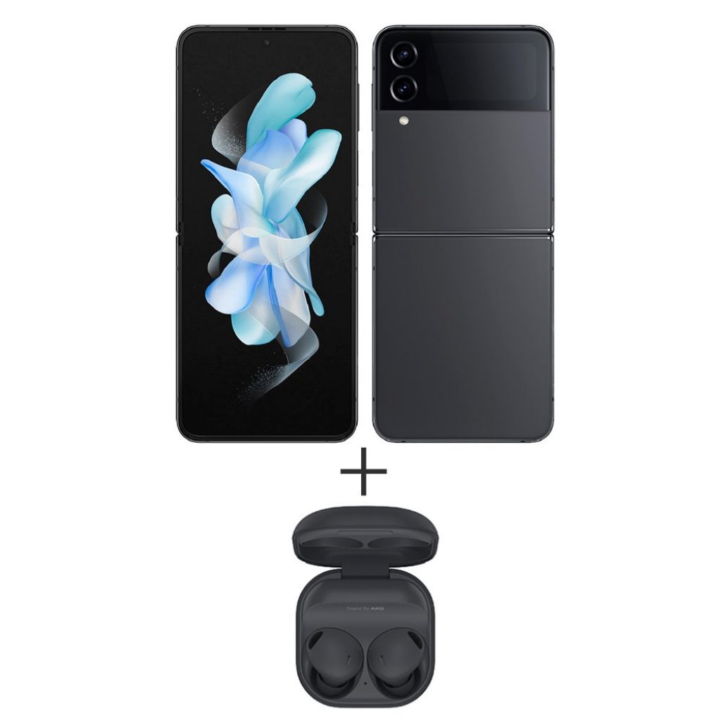 Smartphone Samsung Galaxy Z Flip4 5G Preto, 256GB + Fone de Ouvido Samsung Galaxy Buds2 Pro