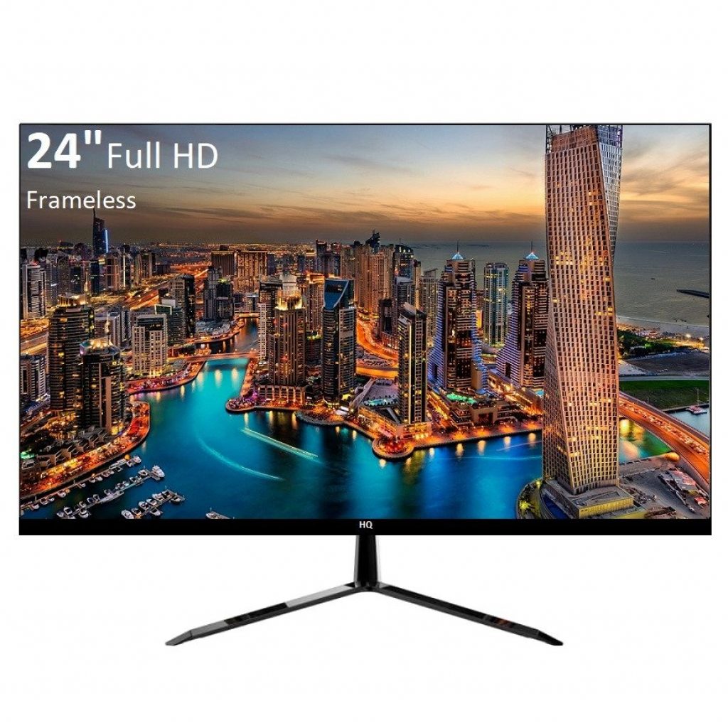 Monitor LED 24 Full HD Frameless 75Hz hdmi Widescreen vesa Ajuste de inclinação hq 24HQ-LEDSB