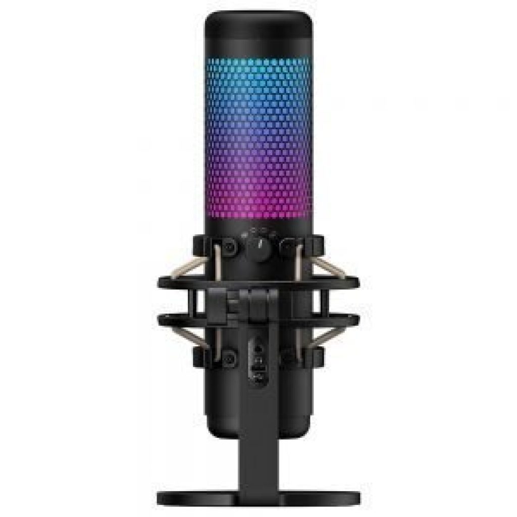 Microfone Gamer HyperX QuadCast S Podcast, Antivibração, LED RGB, USB, Compatível com PC, PS4 e Mac – 4P5P7AA