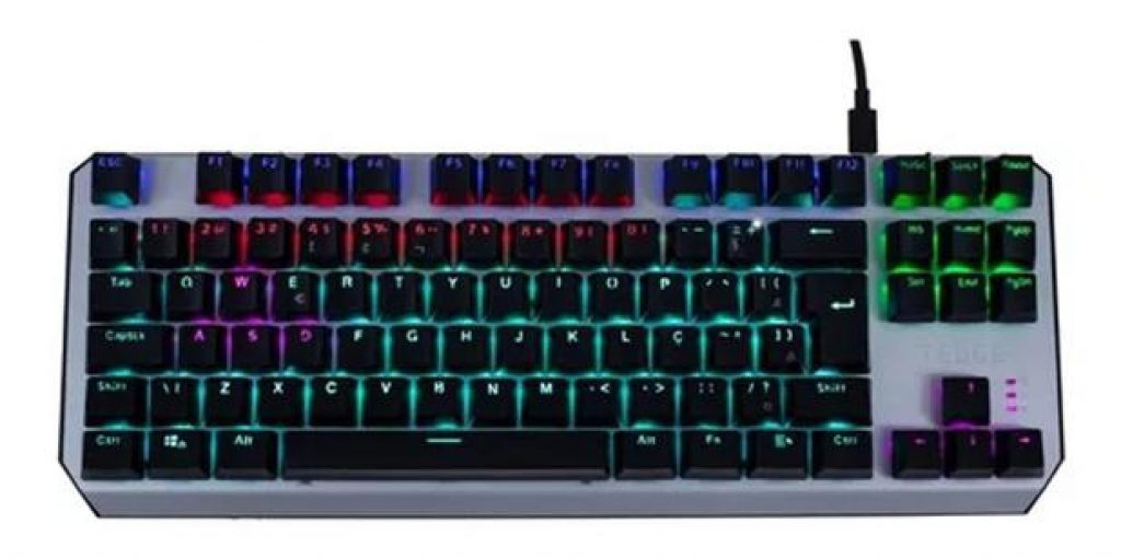 Teclado Mecânico Gamer Rainbow Iluminação Led Us – eletroshock