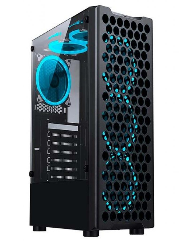 Gabinete Gamer Rise Mode X5 Glass, RGB, Lateral em Vidro Fumê, Preto – RM-X5-05-FB