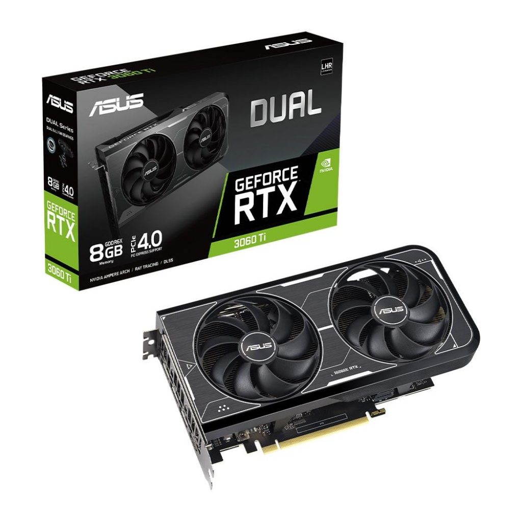 Placa de Vídeo RTX 3060 Ti Dual OC Asus NVIDIA GeForce, 8 GB GDDR6X, DLSS, Ray Tracing – DUAL-RTX3060TI-O8GD6X