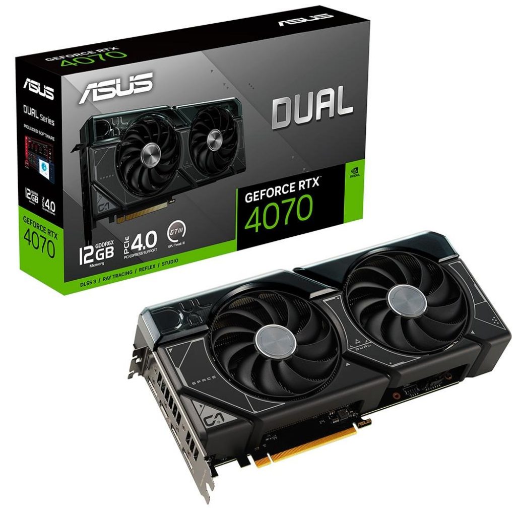 Placa de Vídeo RTX 4070 Asus Dual NVIDIA GeForce, 12 GB GDDR6X, DLSS, Ray Tracing – DUAL-RTX4070-12G
