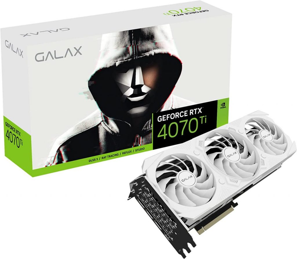 Placa de Vídeo Nvidia Geforce RTX 4070 Ti Ex White Galax 12Gb GDDR6X 192Bits 47IOM7MD7BGW