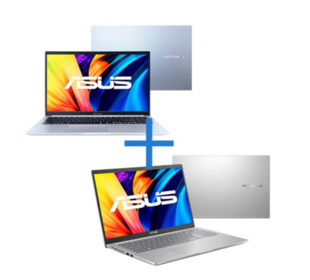 Notebook ASUS Vivobook M1502IA-EJ252W Prata Metálico + Notebook ASUS Vivobook 15 X1500EA-EJ3665 Prata Metálico
