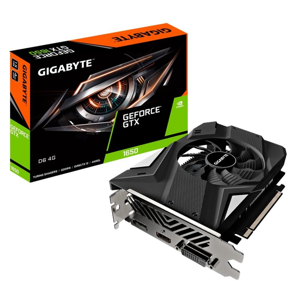 Placa de Vídeo Gigabyte GeForce GTX 1650 D6 OC, 4GB GDDR6, 128Bit, GV-N1656OC-4GD Rev 2.0