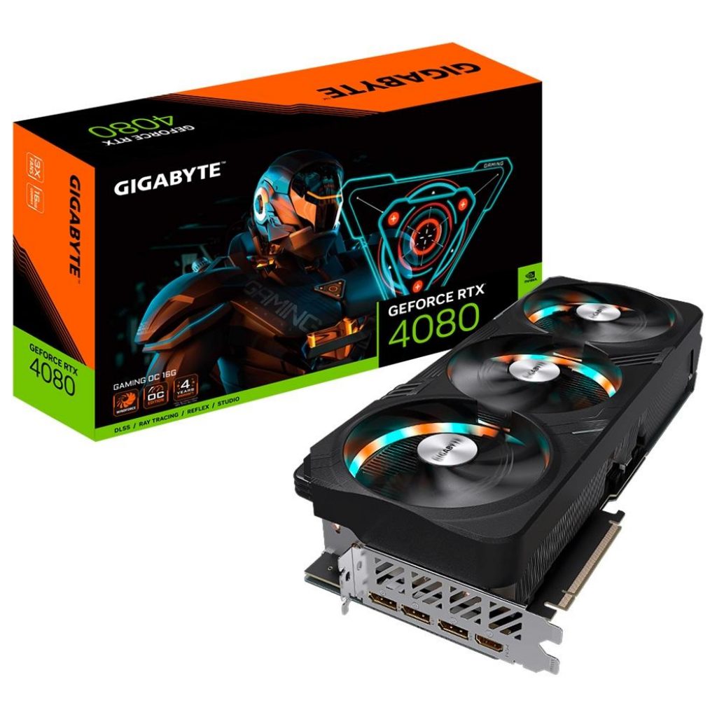 Placa de Vídeo RTX 4080 Gaming OC Gigabyte NVIDIA GeForce, 16 GB GDDR6X, DLSS, Ray Tracing – 9VN4080GO-00-10