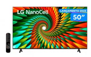 Smart TV 50” 4K Ultra HD LED LG NanoCell 50NANO77 – 2023 Wi-Fi Bluetooth Alexa 3 HDMI 2 USB