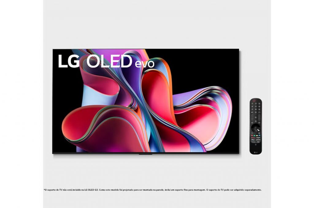 Smart TV 4K LG Oled Evo G3 55” Polegadas, Bluetooth, 120Hz, ThinQ AI, G-Sync, FreeSync, Alexa e Wi-Fi – OLED55G3PSA