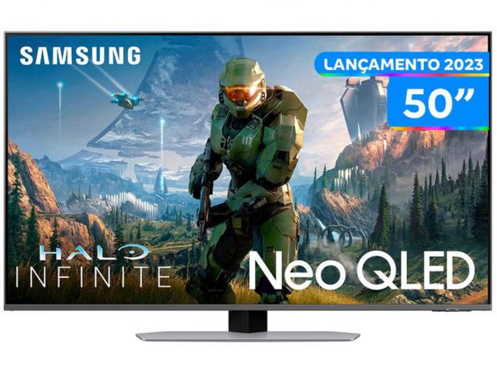Smart TV 50″ Neo QLED 4K Samsung Gaming 50QN90C Mini LED, Painel até 144hz, Processador com IA, Tela sem limites, Design NeoSlim