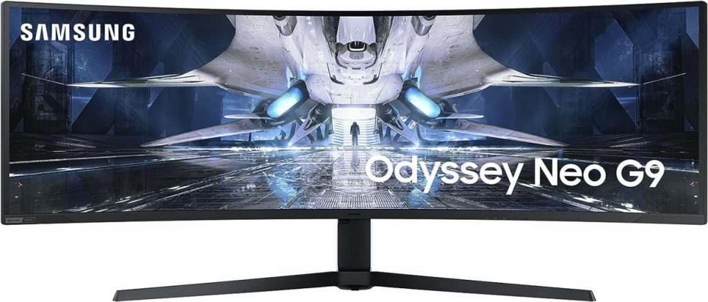 Samsung Odyssey Neo G9 49″ – Monitor Gamer Curvo Mini LED, DQHD, 240Hz, 1ms, tela super ultrawide, HDMI, Display Port, USB, G-sync, Freesync Premium Pro, com ajuste de altura, Preto