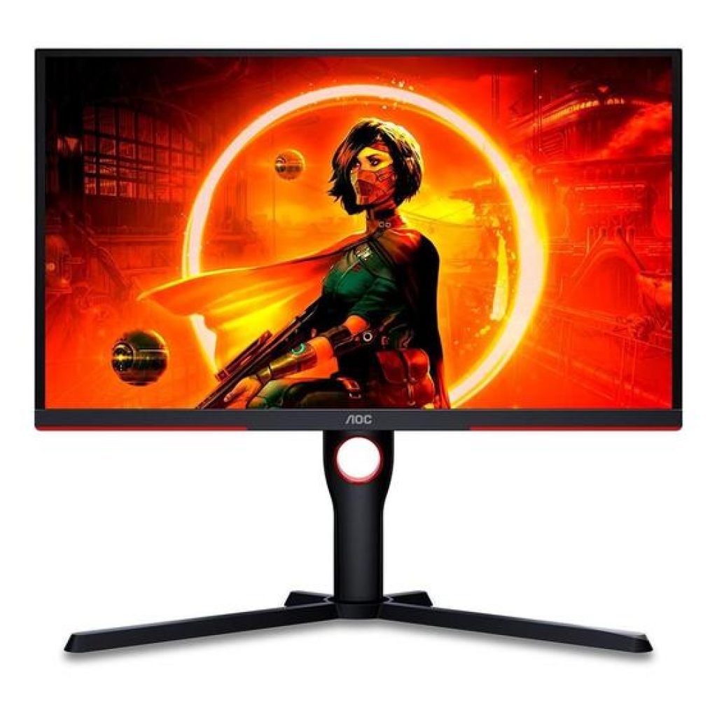 Monitor Gamer AOC 24.5 LED Full HD, Wide, 240Hz, 0.5ms, HDMI e DisplayPort, 119,9% sRGB, HDR 10, FreeSync Premium, VESA – 25G3ZM