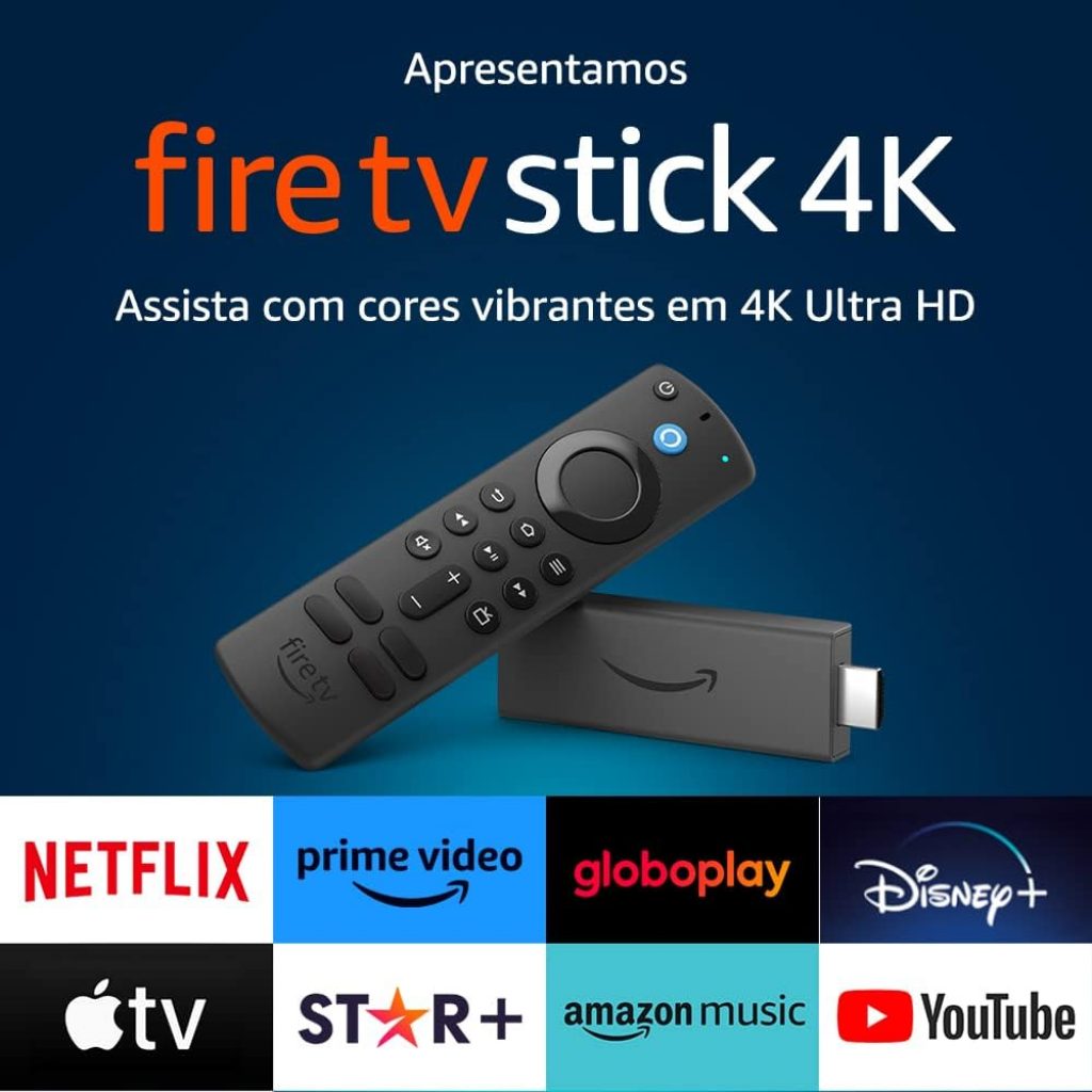 Fire TV Stick 4K com Controle Remoto por Voz com Alexa (inclui comandos de TV) | Dolby Vision
