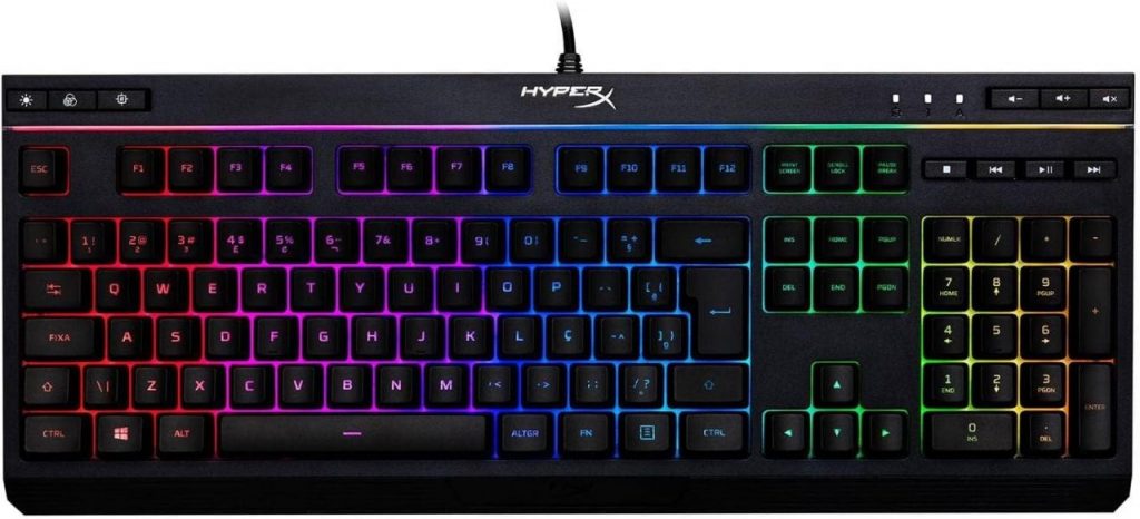 Teclado Mecânico Gamer HyperX Alloy Origins Core RGB, Switch HyperX Blue, ABNT2, HX-KB7BLX-BR