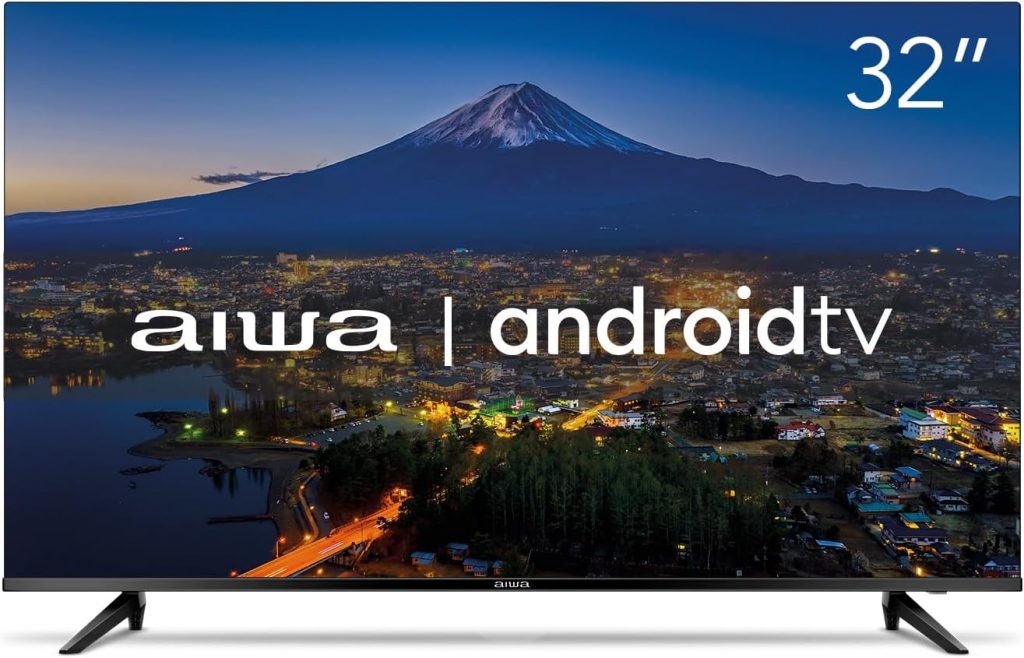 Smart TV Aiwa 32”, Android, HD, Borda Ultrafina, HDR10, Dolby Áudio – AWS-TV-32-BL-02-A