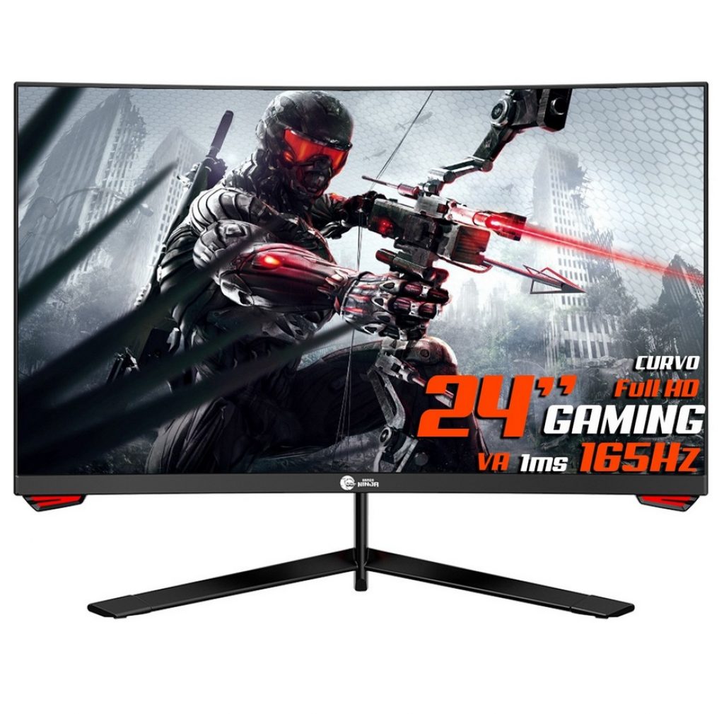 Monitor Gamer Ninja Sharingan, 24 Pol, Curvo, Full HD, 1ms, 165Hz, HDMI/DP, MGN-003-24S