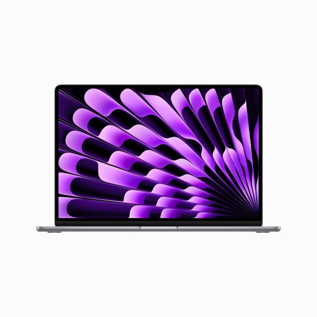 Notebook MacBook Air Apple, Tela de Retina 15″, M2, 8GB RAM, CPU 8 Núcleos, GPU 10 Núcleos, SSD 256GB – Cinza Espacial – MQKP3BZ/A