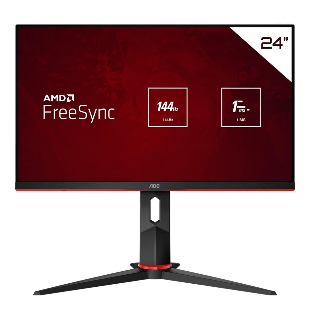 Monitor Gamer LED 23.8″ Full HD AOC Hero 24G2/BK IPS, 1ms, 144 Hz, FreeSync, Design Premium, Game Mode, Shadow Control, Modo Mira, VGA, HDMI e DP