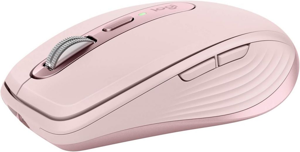 Mouse sem fio Logitech MX Anywhere 3 Compacto, Confortável, Uso em Qualquer Superfície, USB Unifying ou Bluetooth, Recarregável para Apple Mac, iPad, Windows PC, Linux, Chrome – Rosa