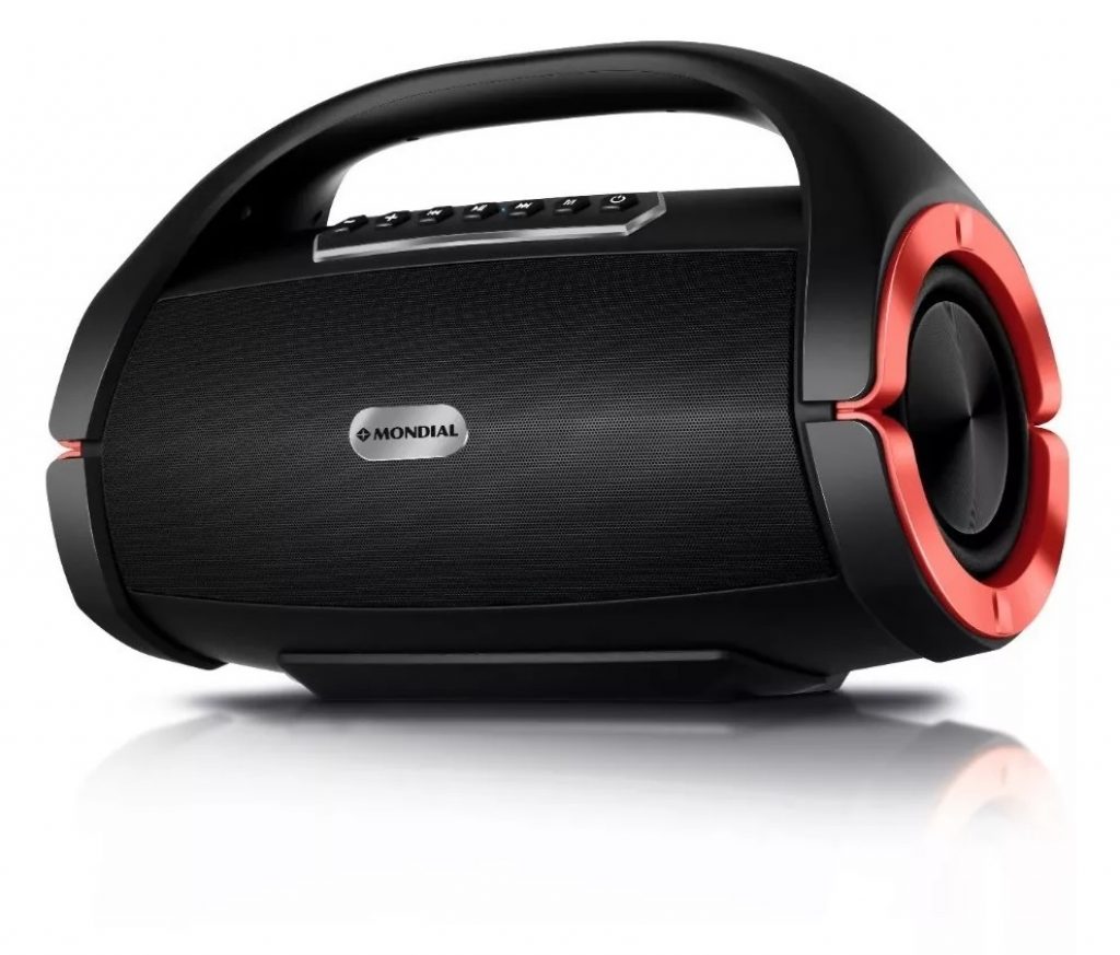Caixa De Som Monster Sound Sk-06 Bluetooth Mondial Bivolt Cor Preto 110V/220V