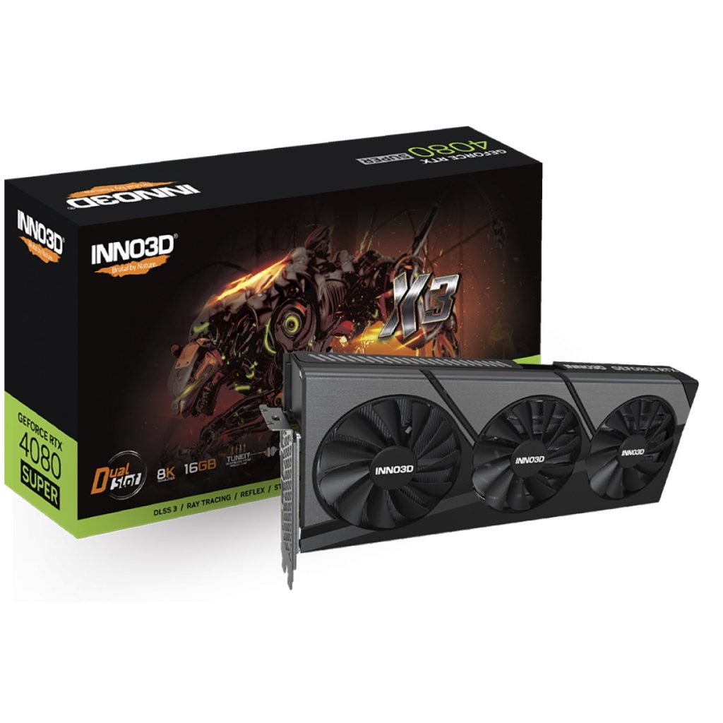 Placa de Vídeo INNO3D NVIDIA GeForce RTX 4080 Super X3, 16GB, GDDR6X, DLSS, Ray Tracing, N408S3-166X-18703552