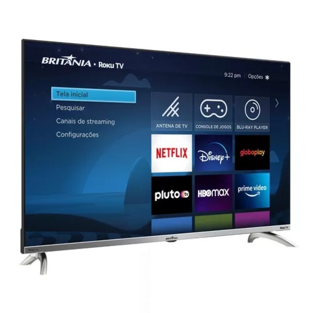 Smart Tv Britânia 40 Polegadas, FULL HD Led, Dolby Audio, Roku Tv – Btv40g7pr2csblf