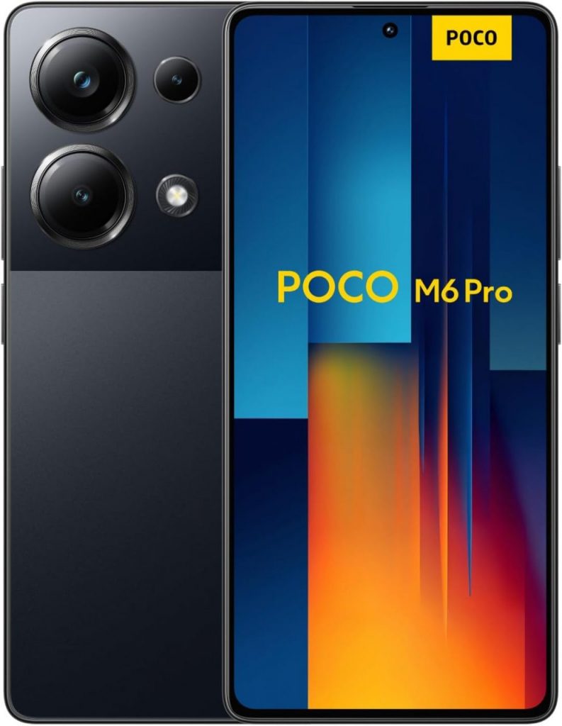 Smartphone Xiaomi POCO M6 Pro 8GB+256GB Versão Global Helio G99 Ultra 120Hz Flow AMOLED 64MP Câmera tripla com Estabilização Óptica 67W Turbo Charging (Preto)