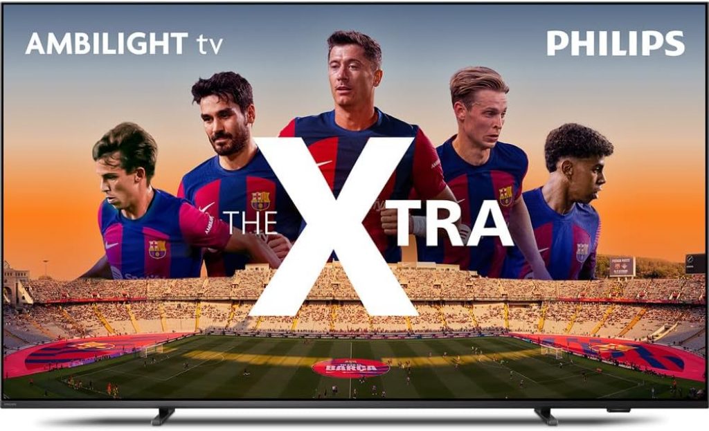 Smart TV 65″ Mini LED 4K 120 Hz Philips THE XTRA 65PML9118/78, Google TV, Ambilight, P5, DTS Play-Fi, Freesync, Dolby Vision Atmos, 40 WRMS