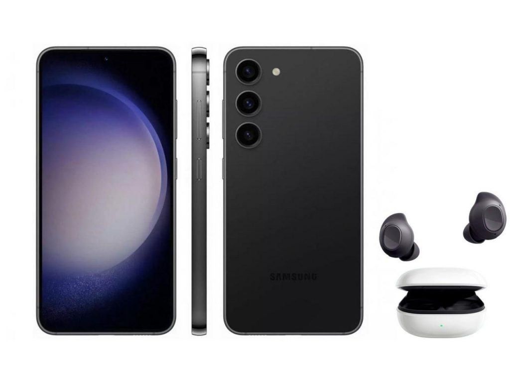Smartphone Samsung Galaxy S23 512GB Preto 5G – 8GB RAM + Galaxy Buds FE Sem Fio Grafite