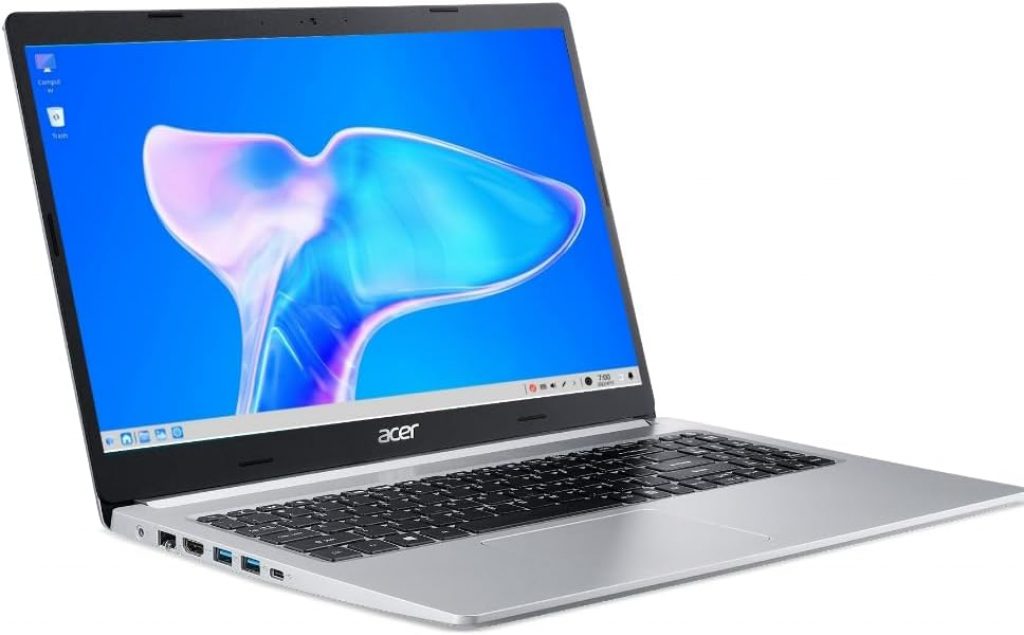 Notebook Acer Aspire 5 A515-45-R36L AMD Ryzen7 5700U 12GB RAM 512GB SSD 15.6” LED IPS Full HD Prata Linux Gutta