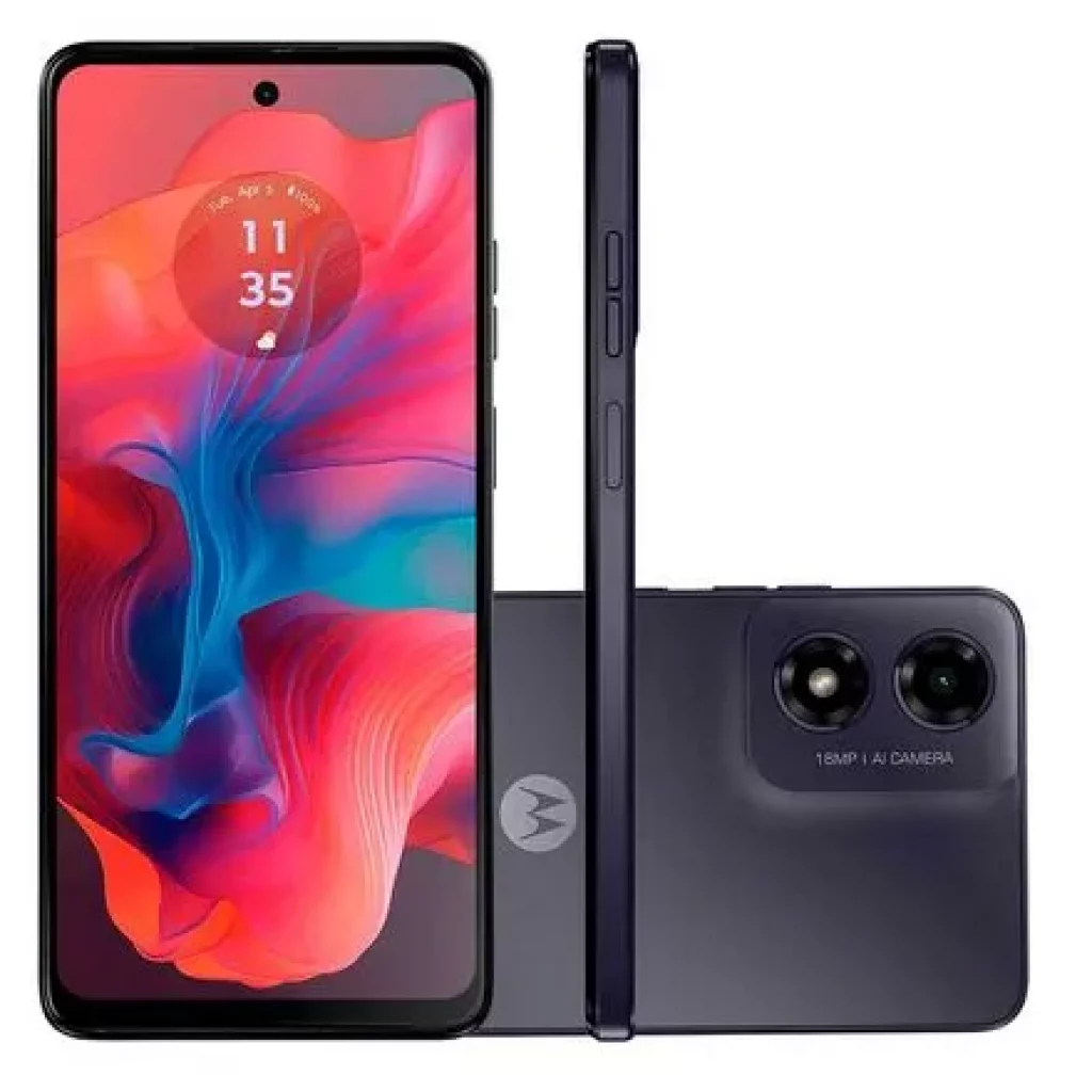 Smartphone Motorola Moto G04s 128GB Grafite Tela 6,6″ Câmera 50MP Selfie 5MP Dual Chip Android 14