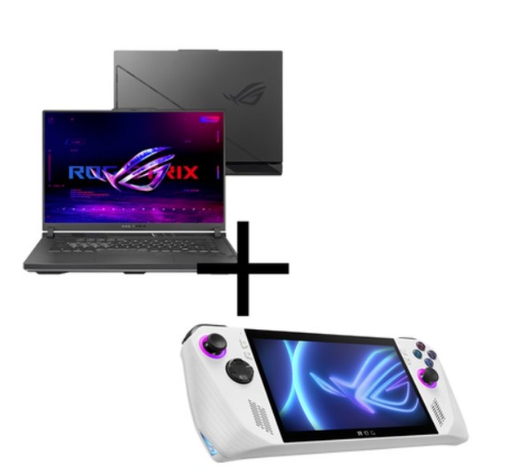 COMBO Notebook Gamer Asus Rog Strix G16 Intel Core i7, RTX 4050 + ROG Ally