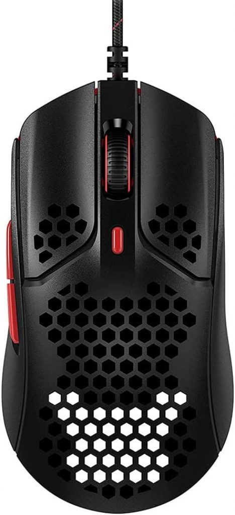 HyperX Pulsefire Haste – Mouse Gamer – Ultraleve, 59g, Honeycomb Shell, Hex Design, Hyperflex Cabo USB, Até 16000 DPI, 6 botões programáveis