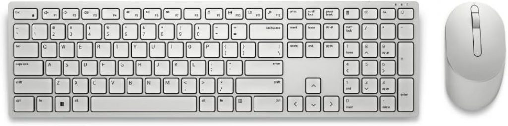 Teclado e mouse sem fio Dell Pro — KM5221W Branco