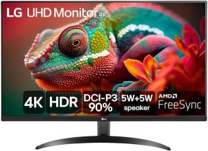 Monitor LG UHD 4K – Tela de 32″, 4K DCI-P3 90%, HDMI, Display Port, HDR10, AMD Free Sync. Dynamic Action Sync, Black Stabilizer, MaxxAudio, UltraHD – 32UR500-B