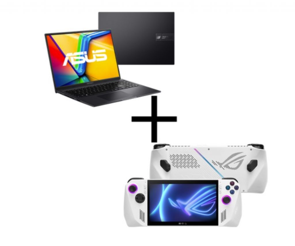 Combo Notebook ASUS VivoBook 16X Intel i5-12450H, RTX 2050 + ROG Ally