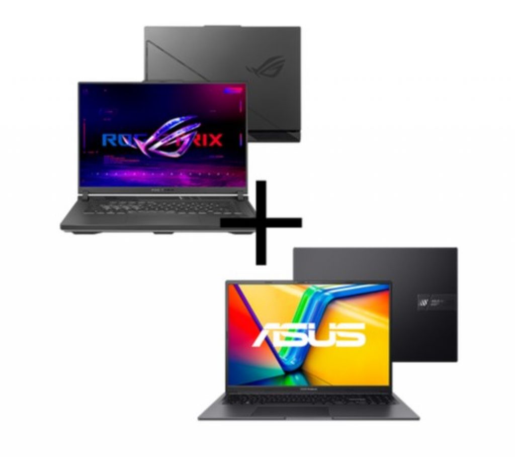 Notebook Gamer Asus Rog Strix G16 Intel Core i9-13980HX, RTX 4060 8GB G614JV-N3094W + Vivobook 16X i5 12500H, RTX 2050, K3605ZF-N1421
